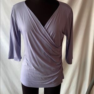 Salaam 3/4 sleeve V neck shirt rouched size